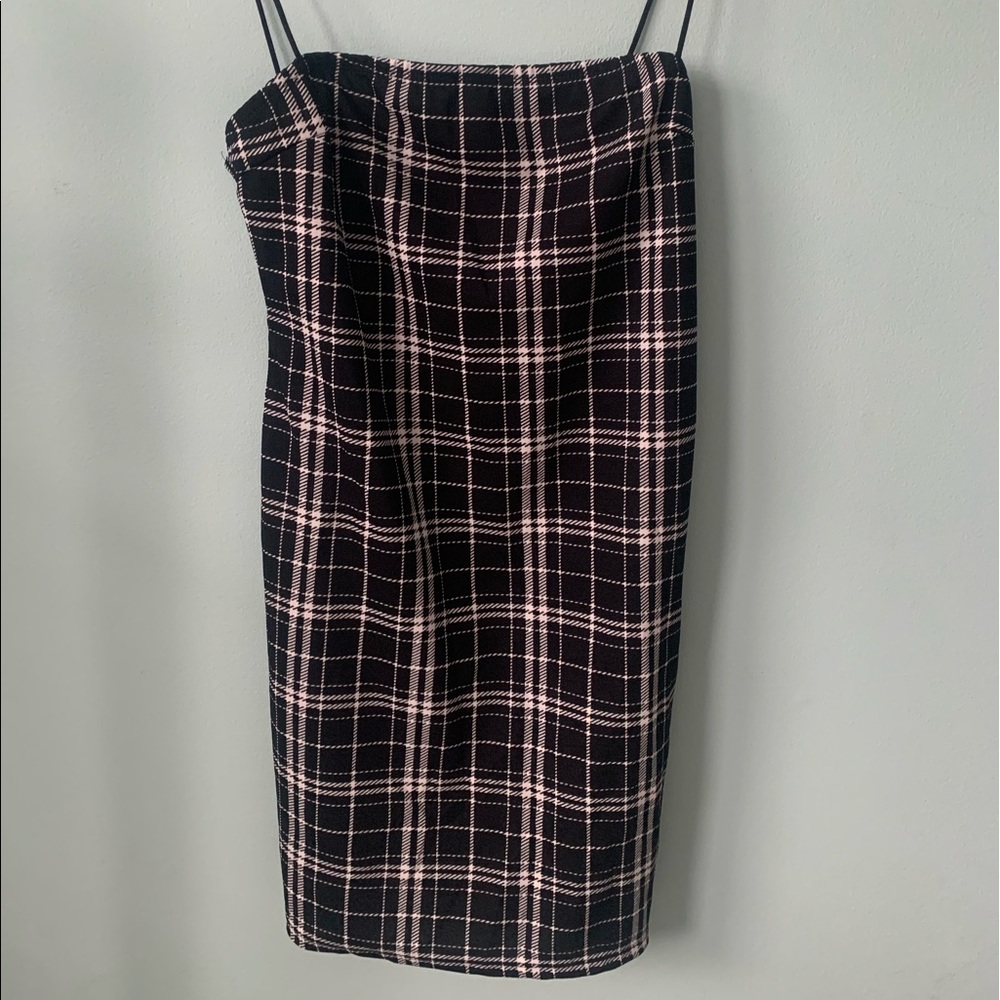 NWOT: Slim fitting plaid dress